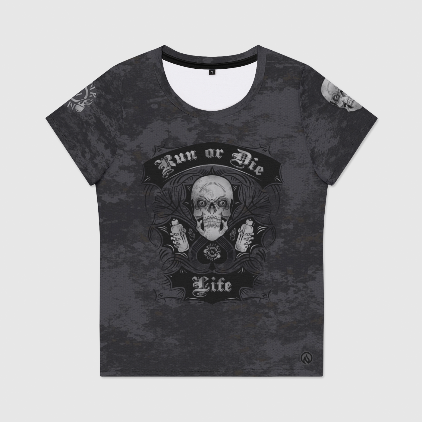 Run or Die Life Womens Scoop Neck T-Shirt