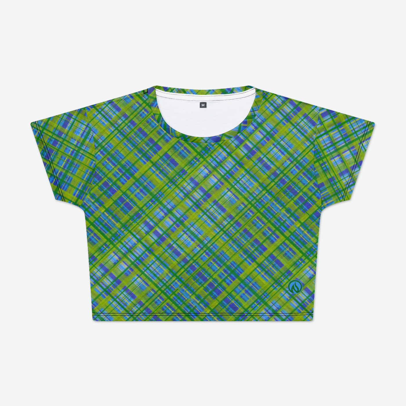 Spring Plaid Womens Crop Tee