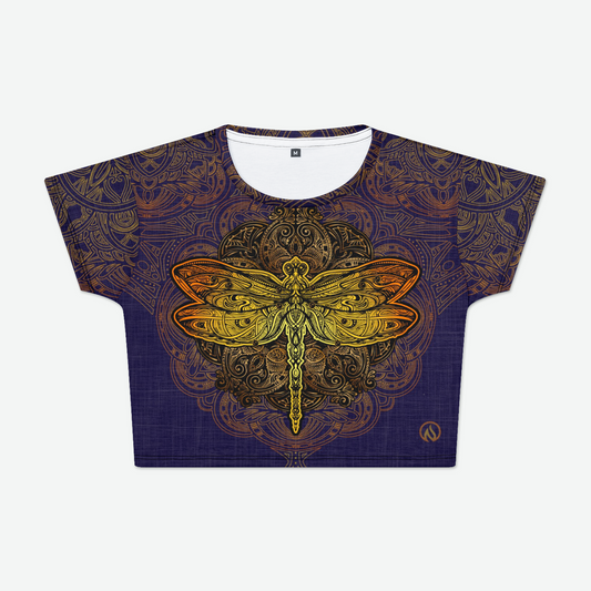 Dragonfly Mandala Crop Tee