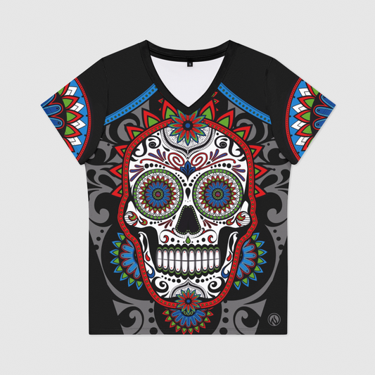 Calavera Womens V-Neck T-Shirt