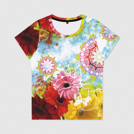 Wildflower Womens Scoop Neck T-Shirt