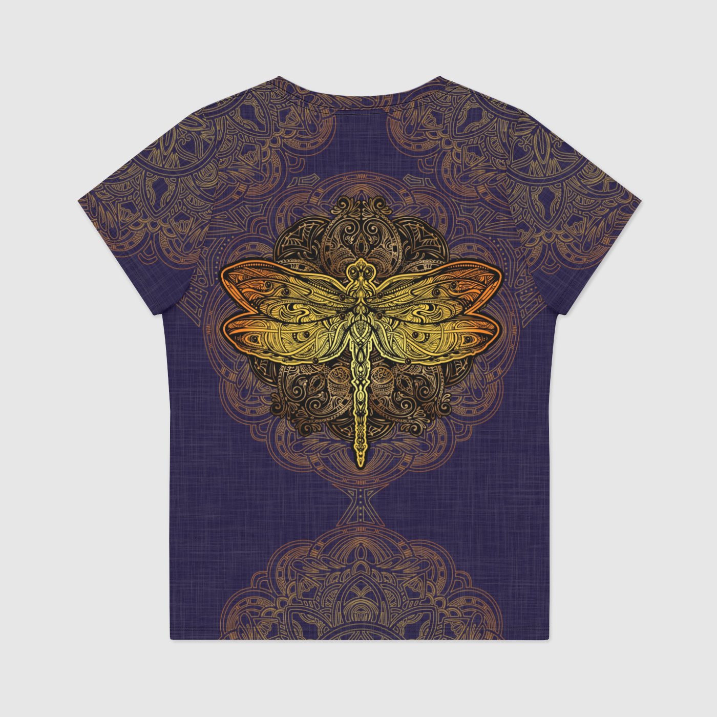 Dragonfly Mandala V-Neck T-Shirt