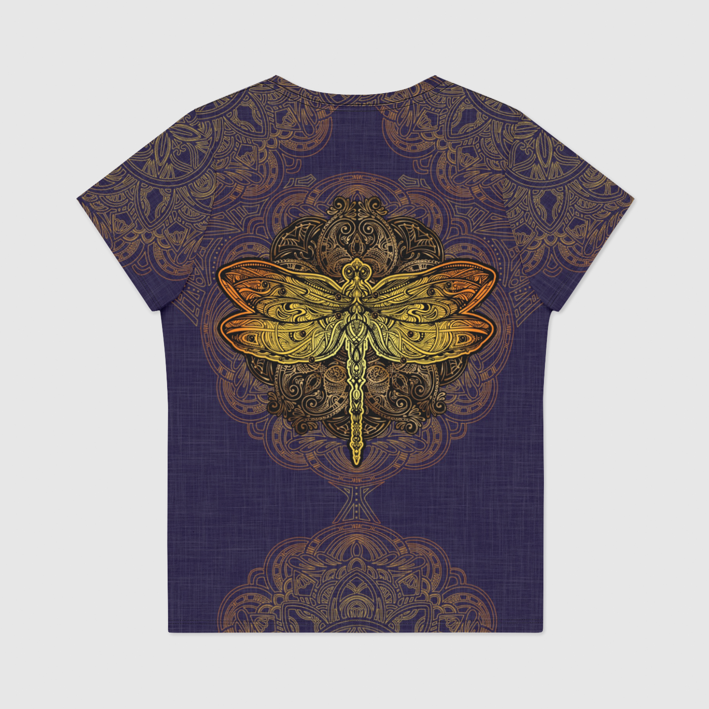 Dragonfly Mandala Scoop Neck T-Shirt