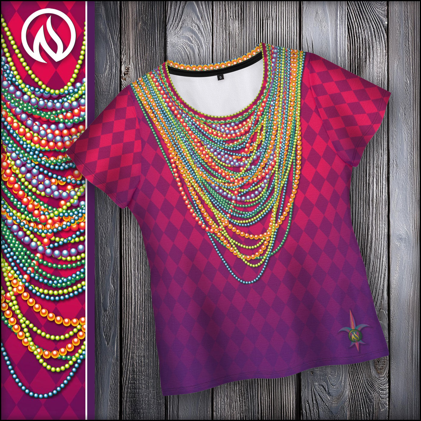 Mardi Gras Scoop Neck T-Shirt