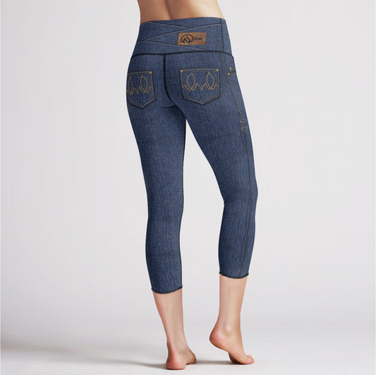 True Blue Denim Reversible Capris